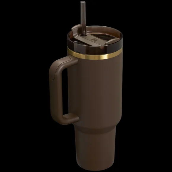 IN HAND NIB Chocolate Gold Quencher H2.0 FlowState™ Tumbler | 40 OZ! - Picture 3 of 4